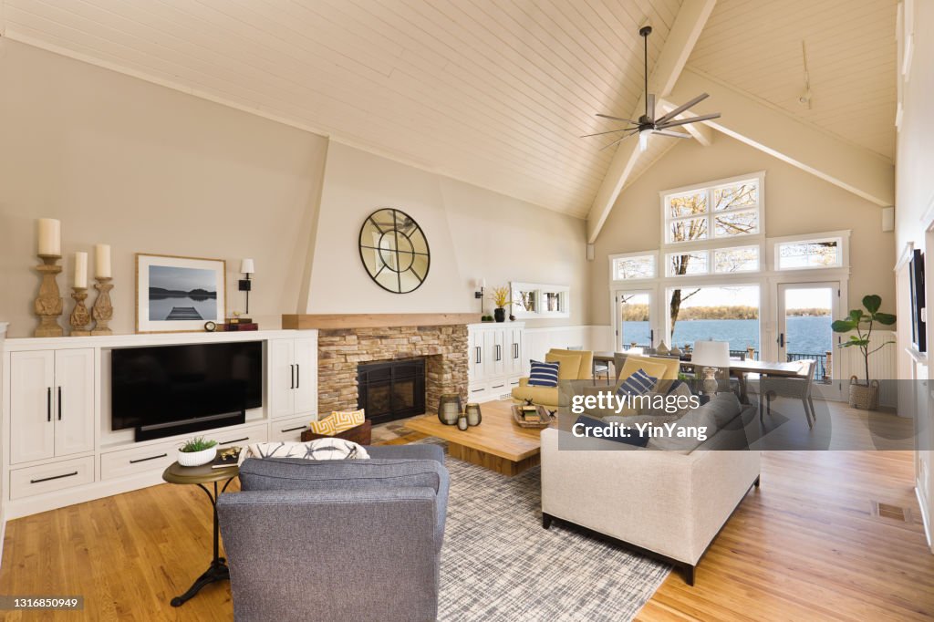 Modern Open Concept Home Designs With Fireplaces photo