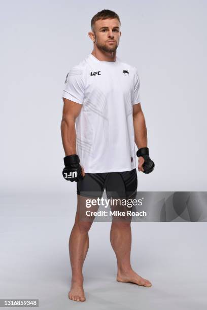 Cody Stamann poses for a portrait during a UFC photo session on April 28, 2021 in Las Vegas, Nevada.