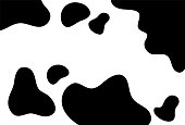 Black and white cow pattern illustration