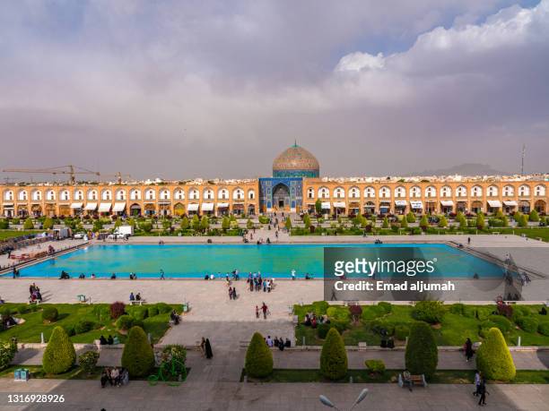 predominant historical naqsh-e jahan square in isfahan, iran - isfahan stock pictures, royalty-free photos & images