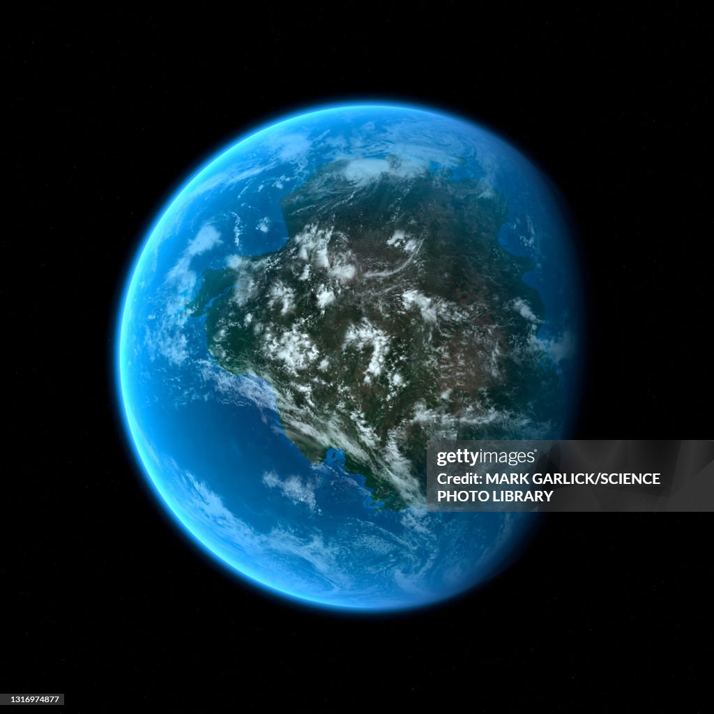Supercontinent Gondwana, illustration