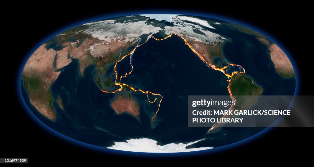 Pacific Ring of Fire, illustration