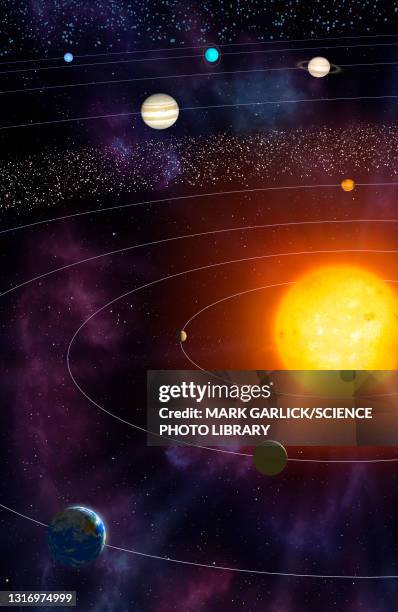 solar system, illustration - uranus stock-grafiken, -clipart, -cartoons und -symbole