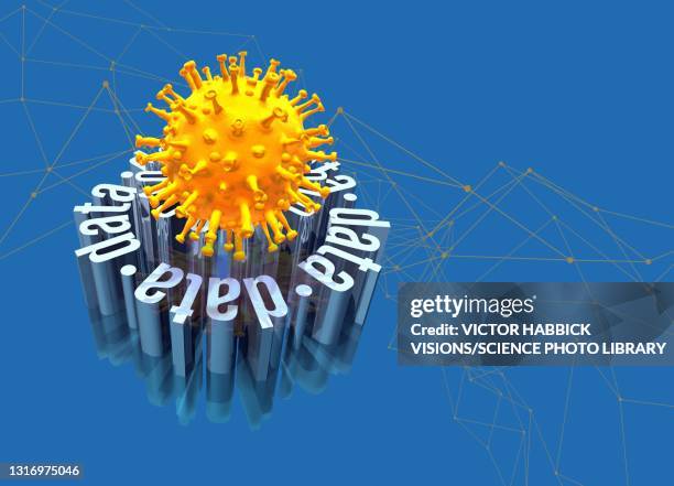 coronavirus medical data, conceptual illustration - personal data stock illustrations