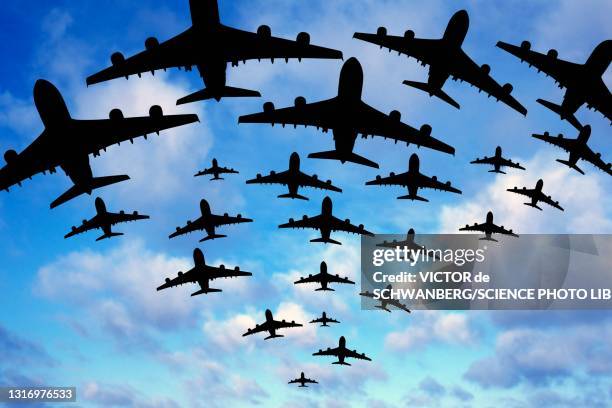 aeroplanes, illustration - commercial airplane stock illustrations