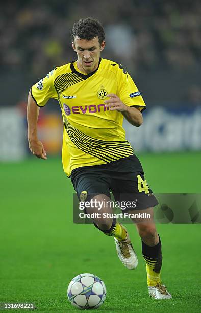 Ivan Perišici of Dortmund in action during the UEFA Champions League group F match between Borussia Dortmund and Olympiacos FC at Signal Iduna Park...