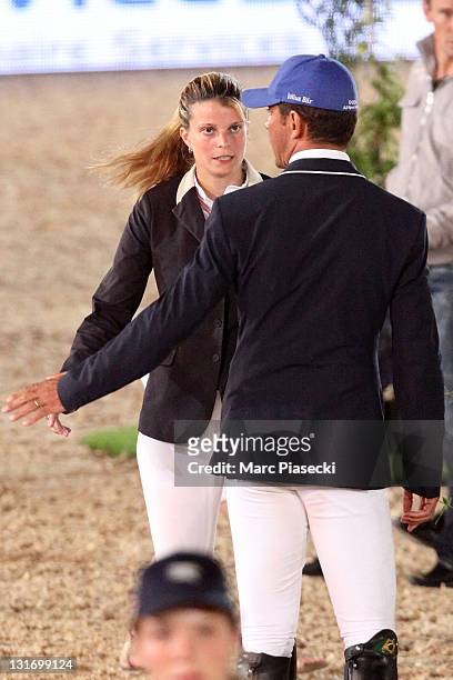 Athina Onassis and her husband Alvaro De Miranda are spotted during the '30th International Cannes Jumping' Global Champion Tour 2011 on June 9, 2011...