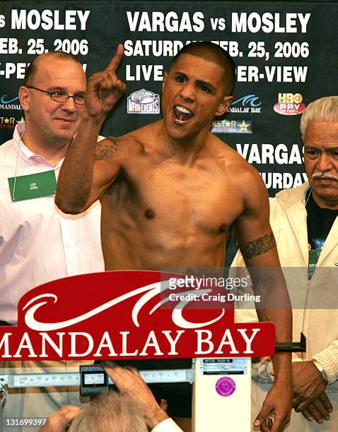Fernando Vargas before the middleweight "Showdown" against "Sugar" Shane Mosley at the Mandalay Bay Resort in Las Vegas, Nevada on February 25, 2006....