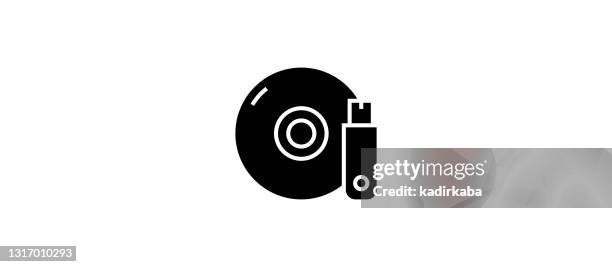 storage device, flash memory modern flat icon concept design - hardware store logo stock illustrations