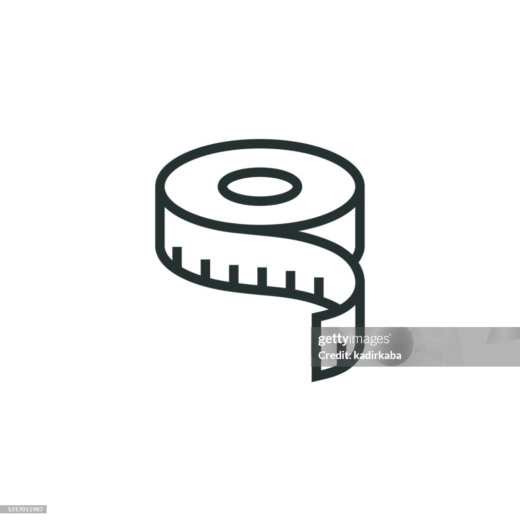 Tape Measure Line Icon