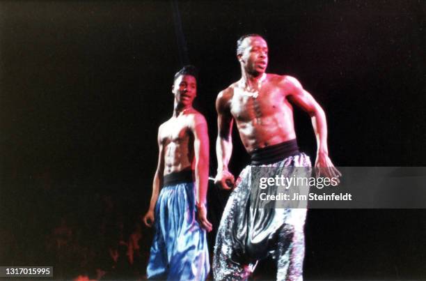 Rapper MC Hammer performs at the Met Center in Bloomington, Minnesota on September 23, 1990.