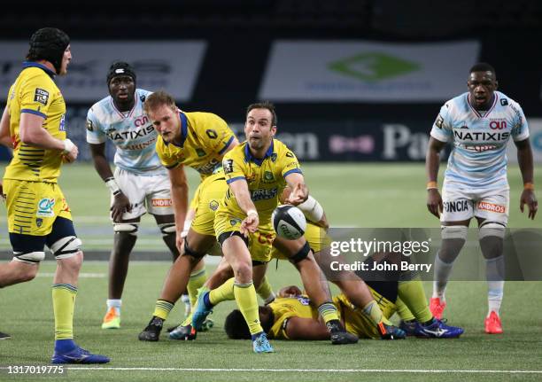 Morgan Parra of Clermont during the Top 14 match between Racing 92 and ASM Clermont Auvergne at Paris La Defense Arena on May 8, 2021 in Nanterre...