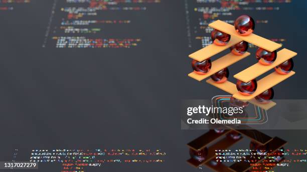 jenga game color block tower with abstract program code - block removal game stock pictures, royalty-free photos & images