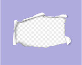 Paper hole with rolled sides realistic 3d vector