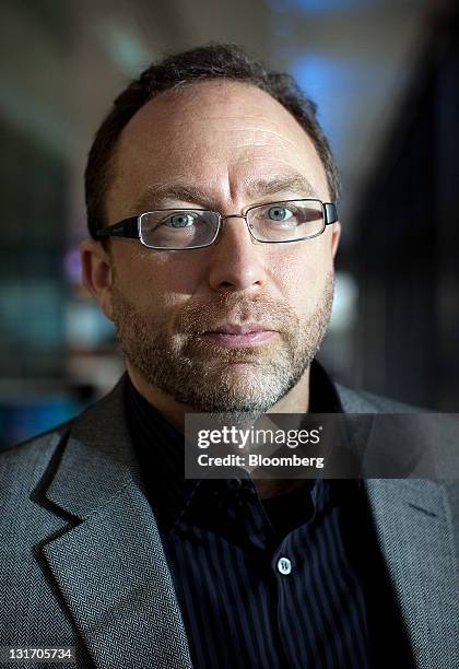 Jimmy Wales, co-founder of Wikipedia, poses for a photograph in London, U.K., on Monday, Nov. 7, 2011. To keep the online encyclopedia free and...