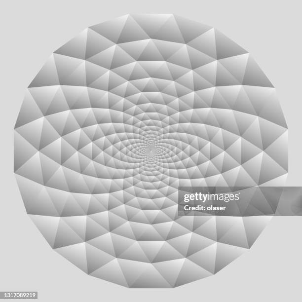 circular pattern of triangles with gradients forming disc. - expert perspectives stock illustrations