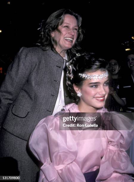 Actress Brooke Shields and mother Teri Shields attend the Press Party to Announce Brooke Shields at the Newest Spokesperson for Wella Corporation on...