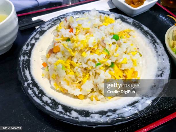 chuka fried rice teishoku - chuka stock pictures, royalty-free photos & images