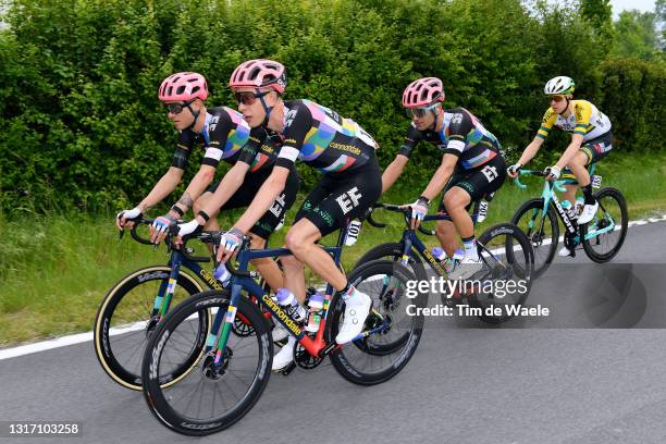 Tejay Van Garderen of United States, Hugh Carthy of United Kingdom, Ruben Guerreiro of Portugal and Team EF Education - Nippo & Cameron Meyer of...