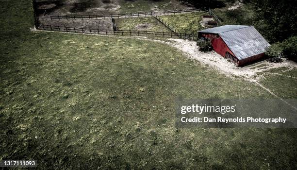 aerial view of beautiful agricultural fields - tennessee farm stock pictures, royalty-free photos & images