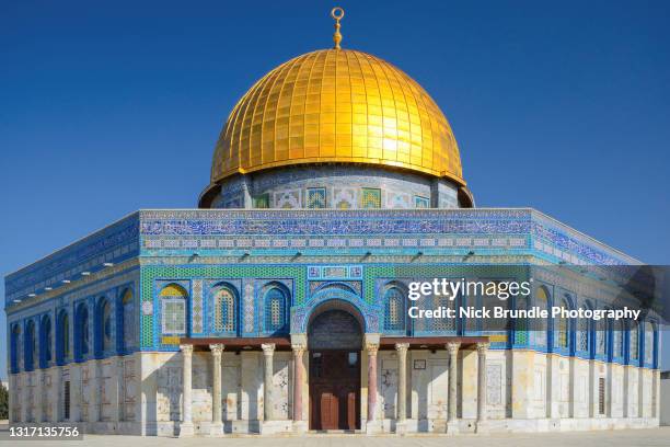 the dome of the rock, jerusalem, israel - al aqsa moschee stock-fotos und bilder