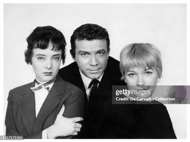 Actress Carolyn Jones as 'Shirley Drake', Anthony Franciosa as 'Sam Lawson' and Actress Shirley MacLaine as 'Sharon Kensington' in a publicity shot...