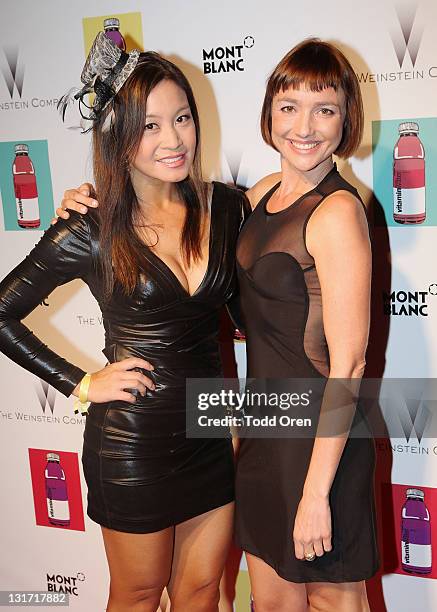 Jen Su and Marina Caldow attend The Weinstein Co. Celebrates "I Don't Know How She Does It" Presented By vitaminwater at the Martinez Hotel on May...