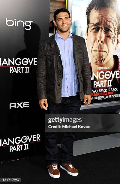 Player Mark Sanchez attends The Hangover II Premiere sponsored by "AXE Excite" at Grauman's Chinese Theatre on May 19, 2011 in Hollywood, California.