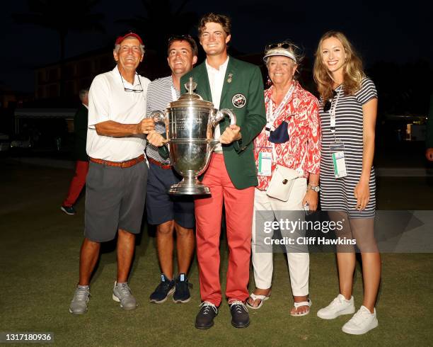 Tyler Strafaci of Team USA poses for photos with his family after Team USA defeated Team Great Britain and Ireland 14-12 during Sunday singles...