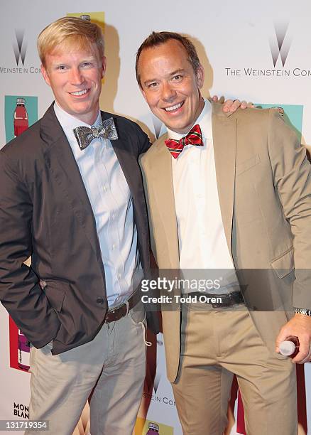 Derrick Robinson and director of branding at vitaminwater, Eric Lewis attend The Weinstein Co. Celebrates "I Don't Know How She Does It" Presented By...