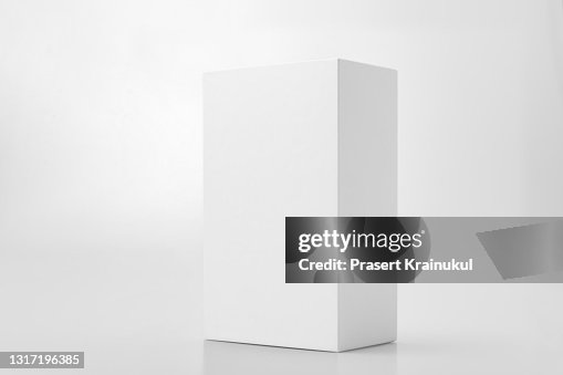 White rectangular box isolated on background White rectangular box isolated on background