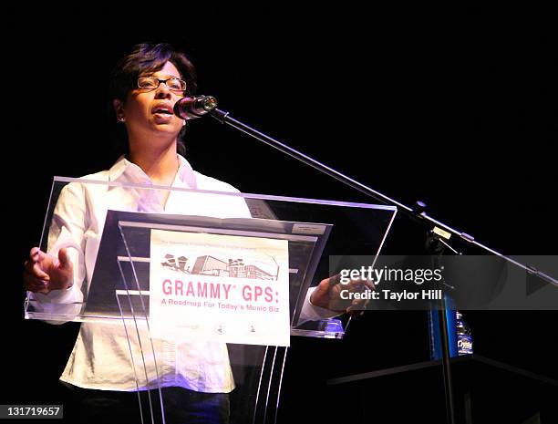 Angelia Bibbs-Sanders attends the GRAMMY GPS panel discussions at Playhouse on the Square on April 16, 2010 in Memphis, Tennessee.