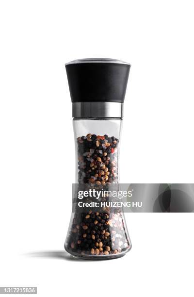 salt and pepper grinder - pfefferstreuer stock-fotos und bilder
