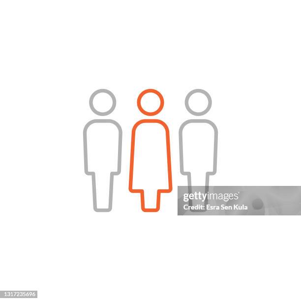 team icon with editable stroke - males stock illustrations
