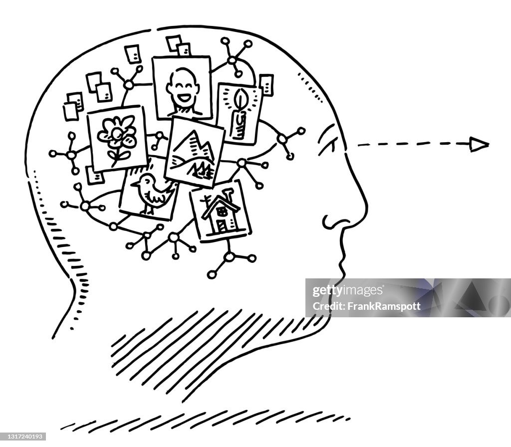 Visual Thinking Head Concept Drawing High-Res Vector Graphic - Getty Images