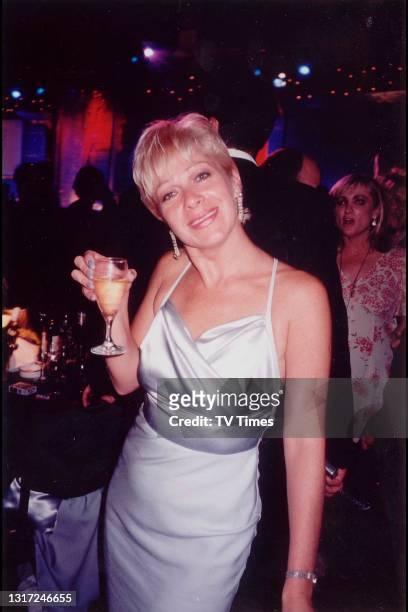 Actress Denise Welch photographed at the BAFTA awards, circa 1999.