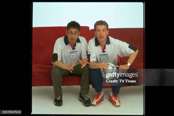 Fantasy Football League presenters David Baddiel and Frank Skinner, circa, 1998.