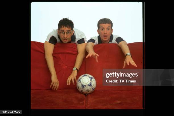 Fantasy Football League presenters David Baddiel and Frank Skinner, circa, 1998.