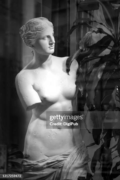 venus de milo, replica decoration - glass sculpture stock pictures, royalty-free photos & images