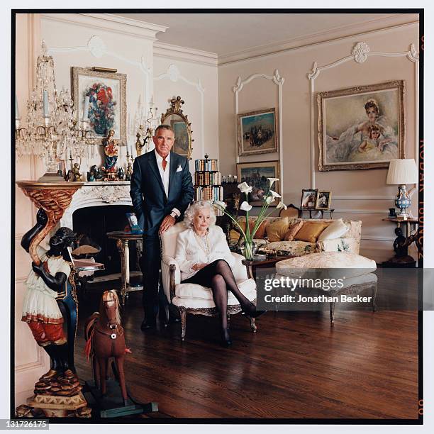 Actress Zsa Zsa Gabor and husband Prince Frederic von Anhalt are photographed at home for Vanity Fair Magazine on May 5, 2007 in Bel Air, California.
