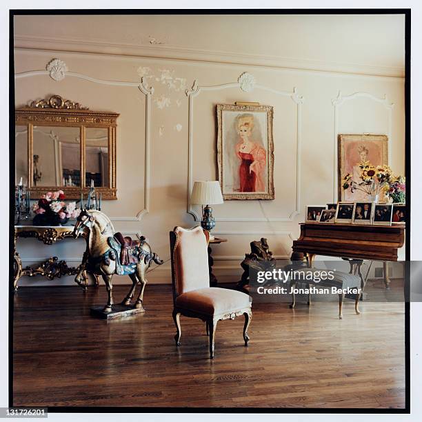 Actress Zsa Zsa Gabor and Prince Frederic von Anhalt's home is photographed for Vanity Fair Magazine on May 5, 2007 in Bel Air, California.