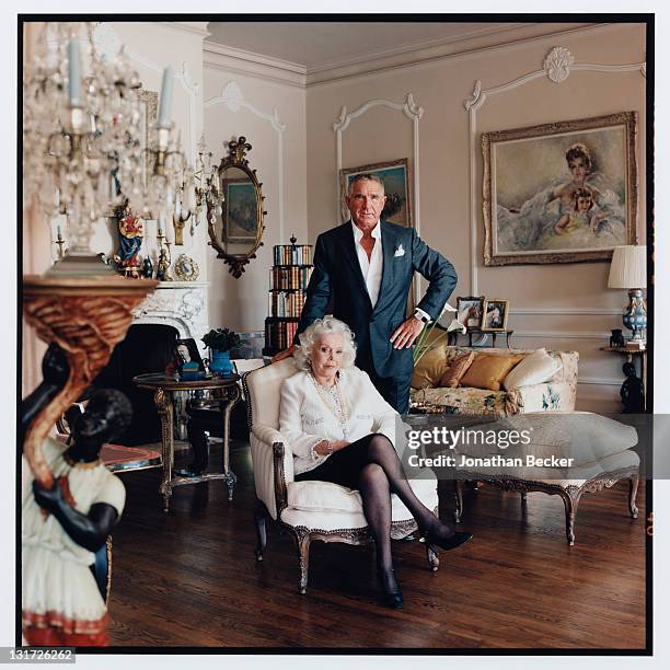 Actress Zsa Zsa Gabor and husband Prince Frederic von Anhalt are photographed at home for Vanity Fair Magazine on May 5, 2007 in Bel Air, California....