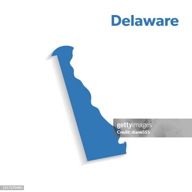 stockillustraties, clipart, cartoons en iconen met de v.s. met hoofdstad, delaware - delaware