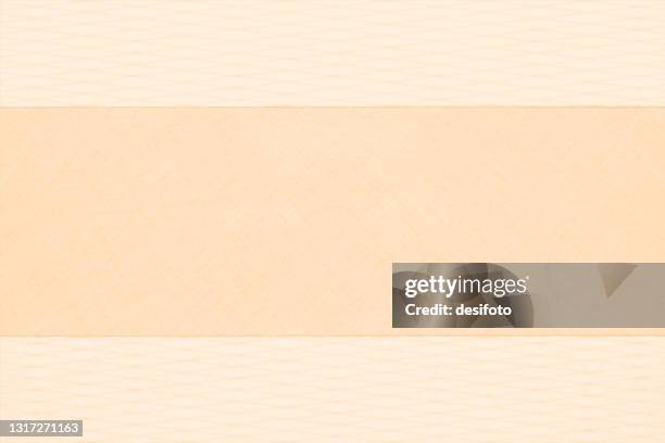 empty light pastel beige coloured thin bordered, textured effect grunge faded vector backgrounds with faded faint criss cross pattern design on top and bottom edges - matte background stock illustrations
