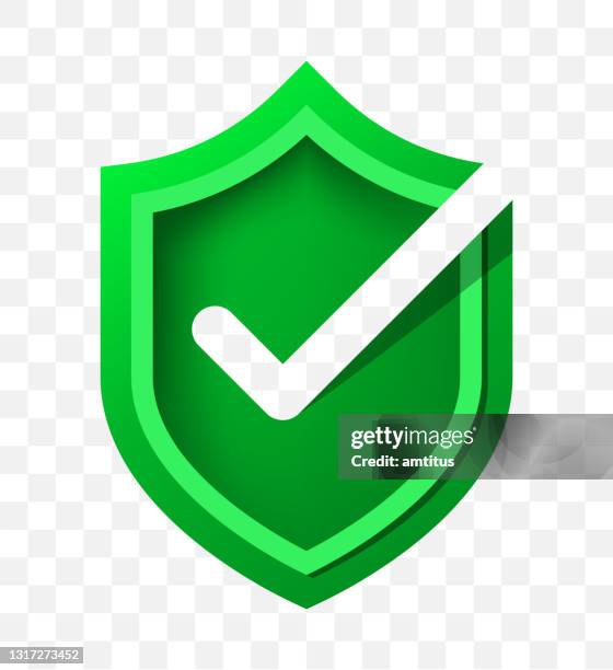 green shield ok - quality control stock illustrations