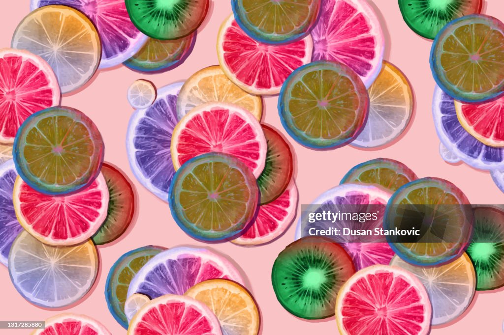 Background tropical fruit