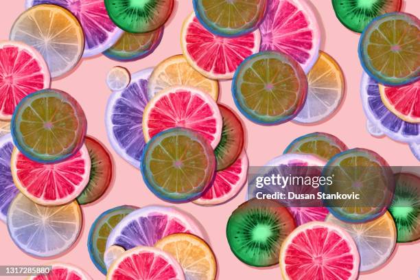 background  tropical fruit - colorful vegetables summer stock illustrations