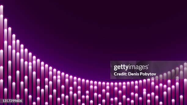 glowing vector background - glowing lines lined up in waves. visualization and equalizer. - track record stock illustrations