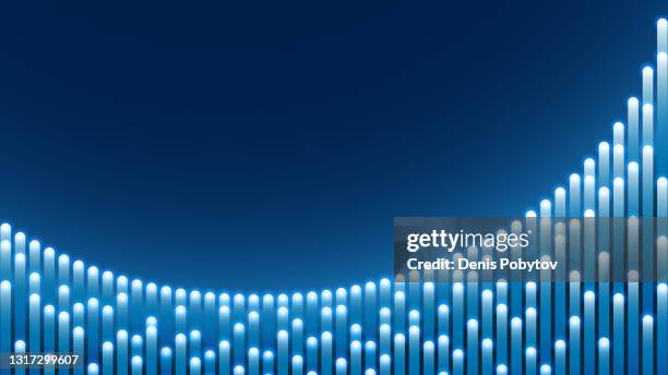 glowing vector background - glowing lines lined up in waves. visualization and equalizer. - track record stock illustrations