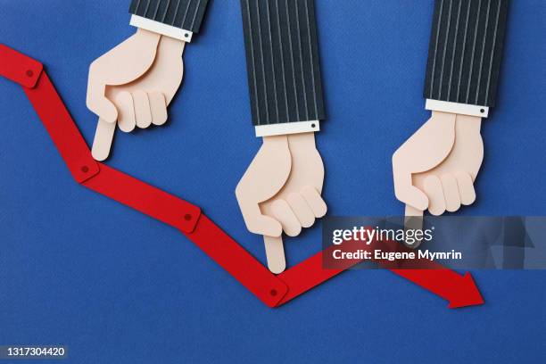 conceptual finance or financial crisis - börsencrash stock-fotos und bilder